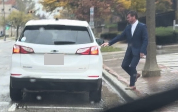 Matthew Mencarelli dodges Target 8 after appearing in federal court in Lansing on Nov. 4, 2024.
