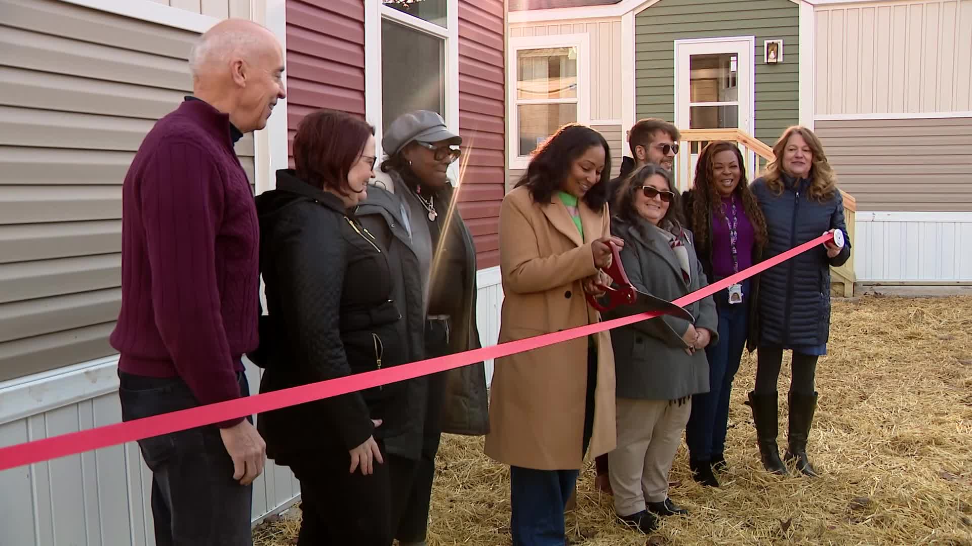 Ribbon cutting at Sugar Loaf Mobile Home Park near Schoolcraft. (Nov. 26, 2024)