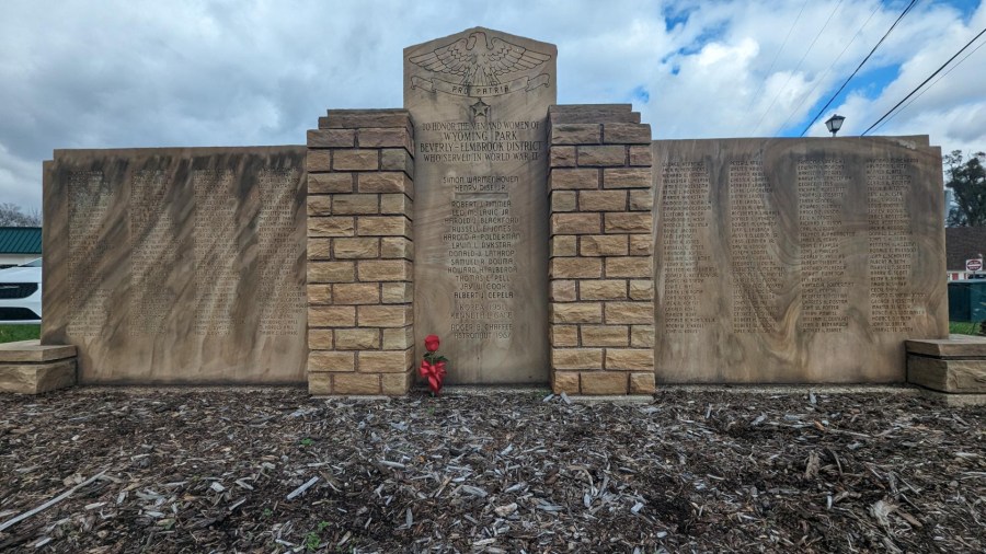 The wall honoring veterans in Wyoming. (Nov. 11, 2024)