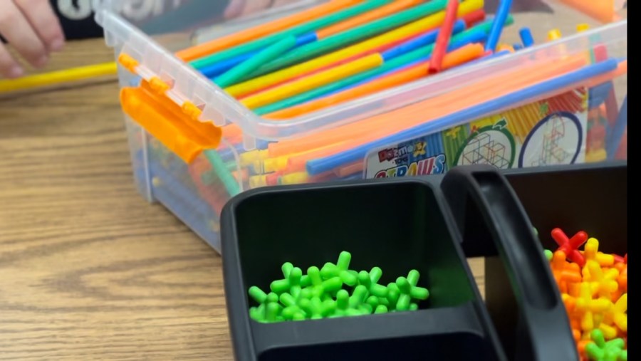 Connector straws in Andy Losik's classroom. (Nov. 18, 2024)