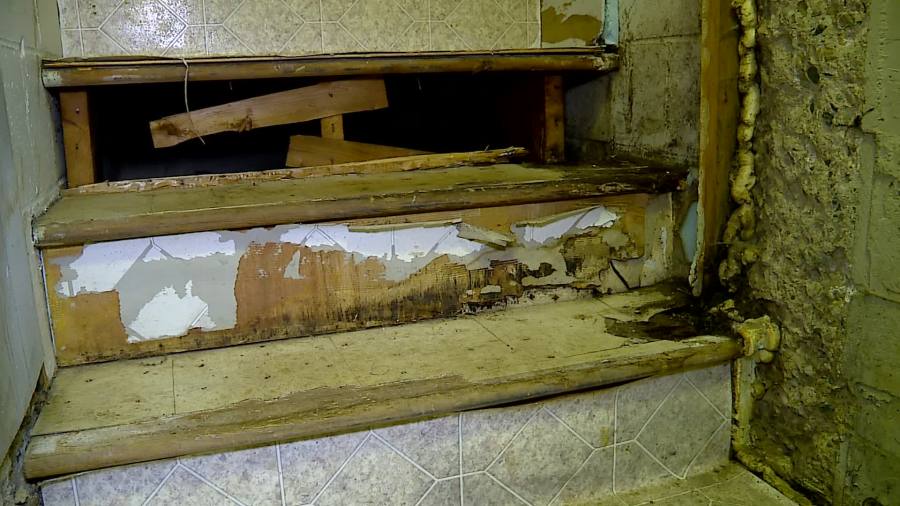 The damage to Larry Gibbs' home in Grand Rapids after a June water main break. (Nov. 22, 2024)