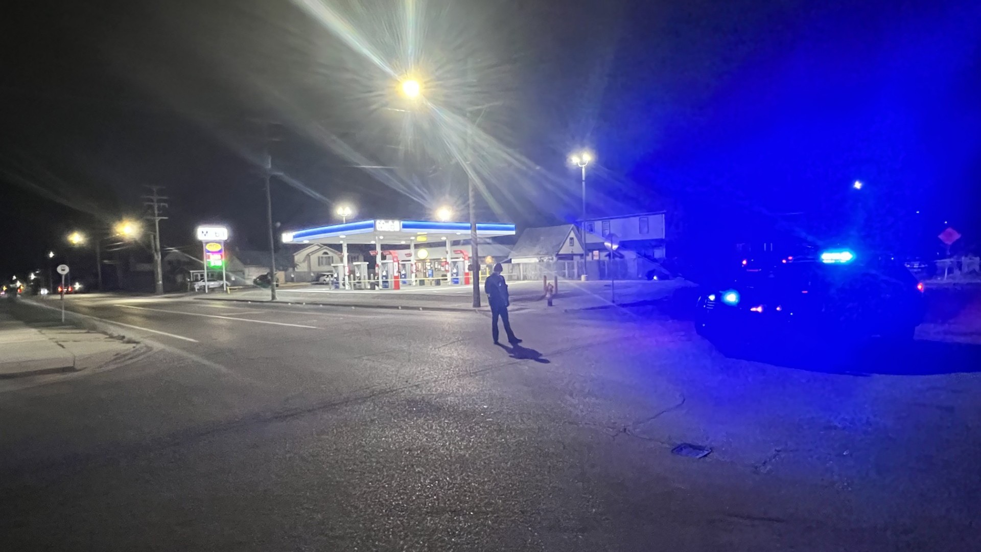 GRPD on scene of a shooting near the Burton heights neighborhood that left three people injured.