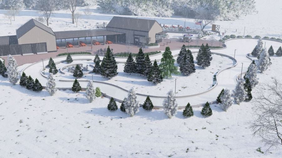 A rendering of the Holland Community Ice Skating Park now under construction. (Courtesy)