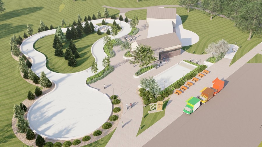 A rendering of the Holland Community Ice Skating Park now under construction. (Courtesy)