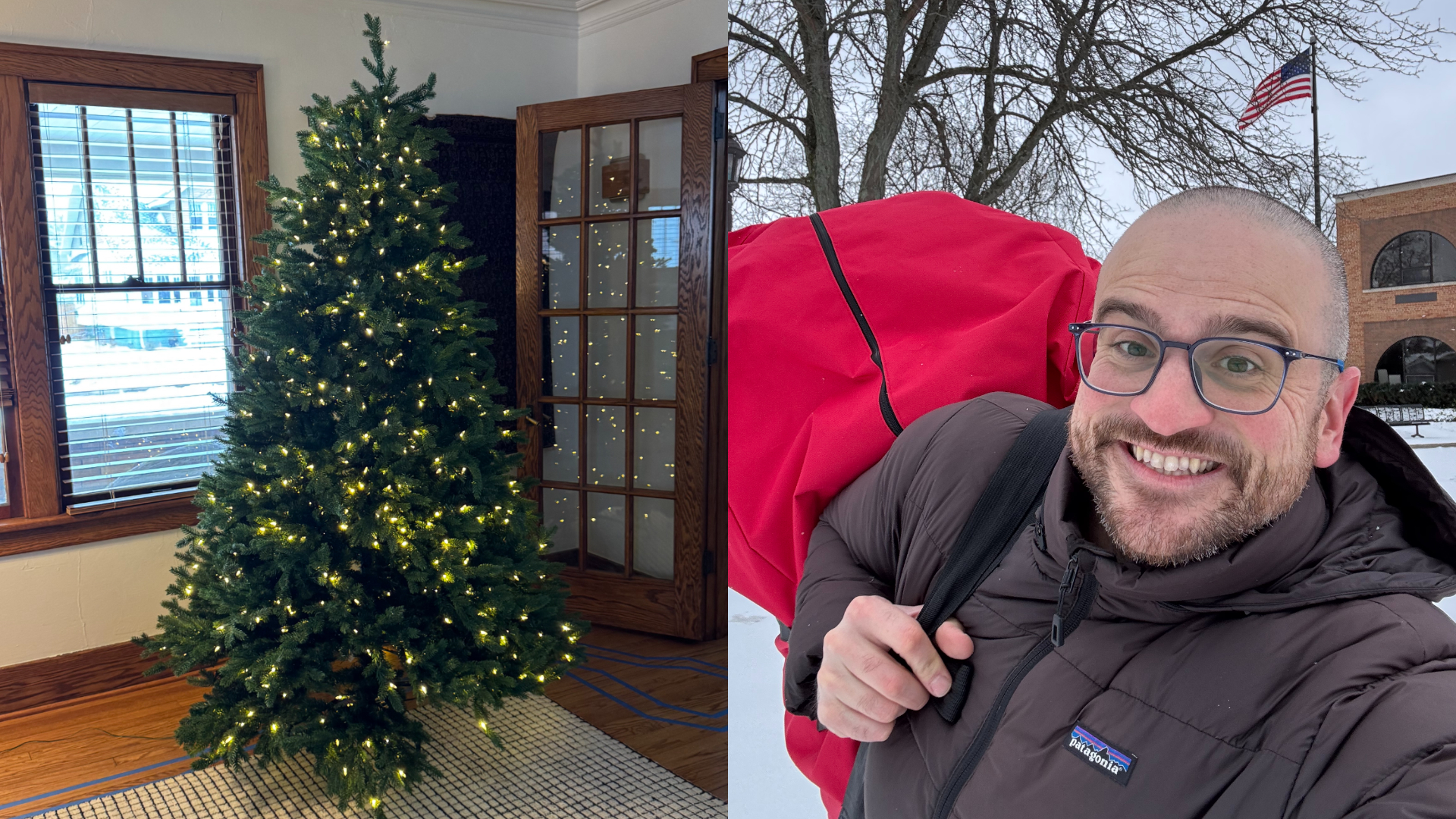 Mark Micheli and his family got their Christmas tree back after it was stolen of their porch. (Courtesy Mark Micheli)