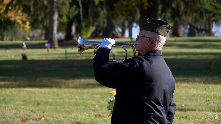 The Kent County Veterans Honor Guard at a Nov. 2, 2024, funeral at Rosedale Memorial Park Cemetery in Walker.
