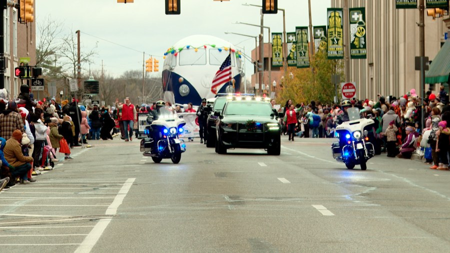 The Maple Hill Holiday Parade in Kalamazoo. (Nov. 23, 2024)