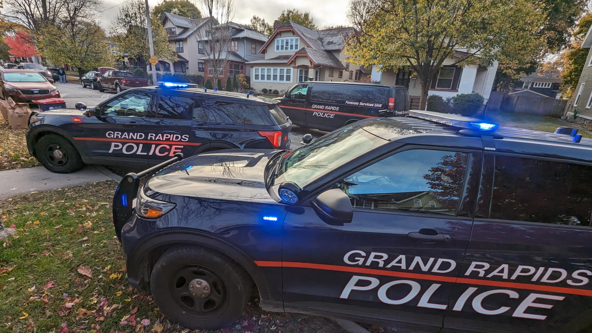 Police respond to Sherman Street SE near Benjamin Avenue SE on Nov. 12, 2024.