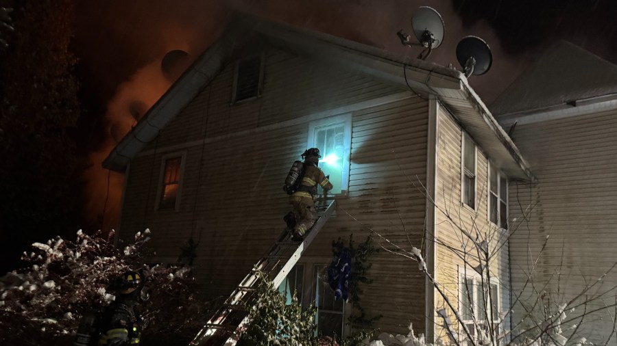 The scene of a fire in Geneva Township on Dec. 2, 2024. (Courtesy South Haven Area Emergency Services).