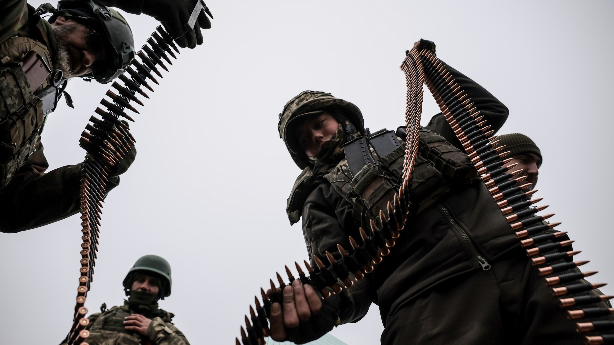 In this photo provided by Ukraine's 24th Mechanised Brigade press service, servicemen of the 24th Mechanised Brigade improve their tactical skills at the training field in Donetsk region, Ukraine, Friday, Nov. 29, 2024. (Oleg Petrasiuk/Ukrainian 24th Mechanised Brigade via AP)