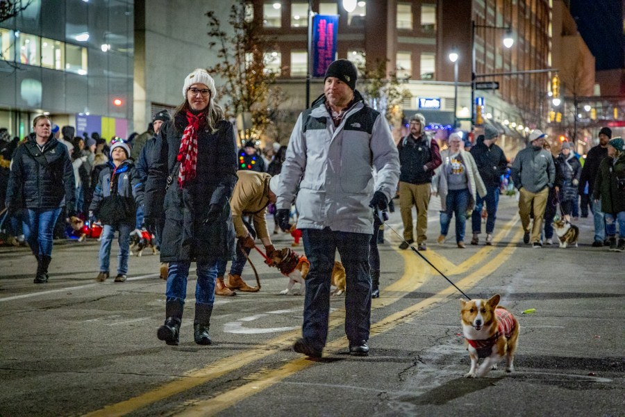 The Grand Rapids Santa Parade, sponsored by Gentex, and tree lighting ceremony on Dec. 7, 2024. (Michael Buck/WOOD TV8)