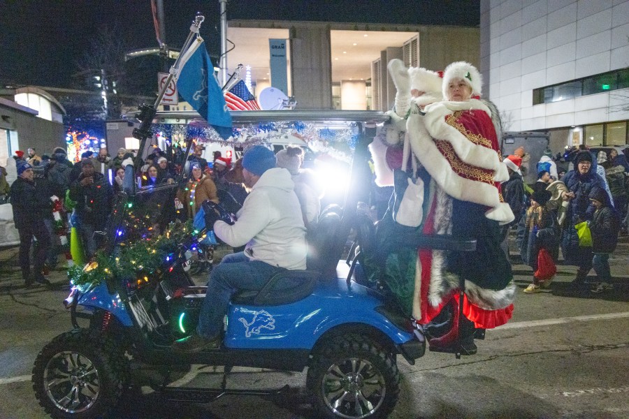 The Grand Rapids Santa Parade, sponsored by Gentex, and tree lighting ceremony on Dec. 7, 2024. (Michael Buck/WOOD TV8)