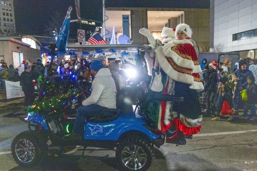The Grand Rapids Santa Parade, sponsored by Gentex, and tree lighting ceremony on Dec. 7, 2024. (Michael Buck/WOOD TV8)