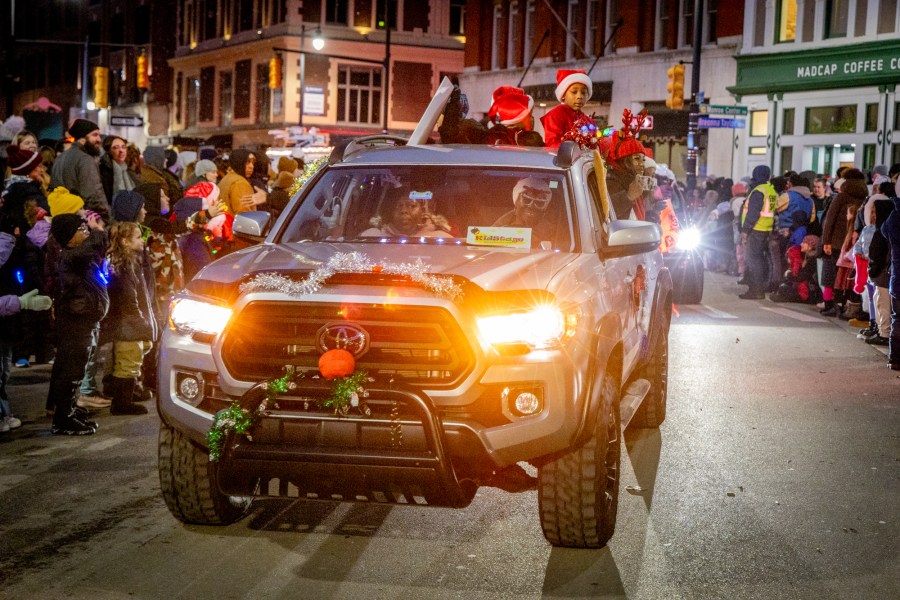 The Grand Rapids Santa Parade, sponsored by Gentex, and tree lighting ceremony on Dec. 7, 2024. (Michael Buck/WOOD TV8)