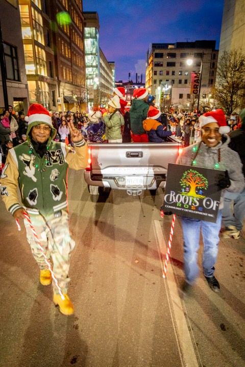 The Grand Rapids Santa Parade, sponsored by Gentex, and tree lighting ceremony on Dec. 7, 2024. (Michael Buck/WOOD TV8)
