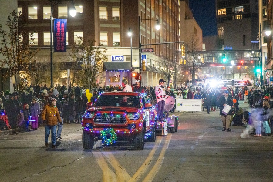 The Grand Rapids Santa Parade, sponsored by Gentex, and tree lighting ceremony on Dec. 7, 2024. (Michael Buck/WOOD TV8)