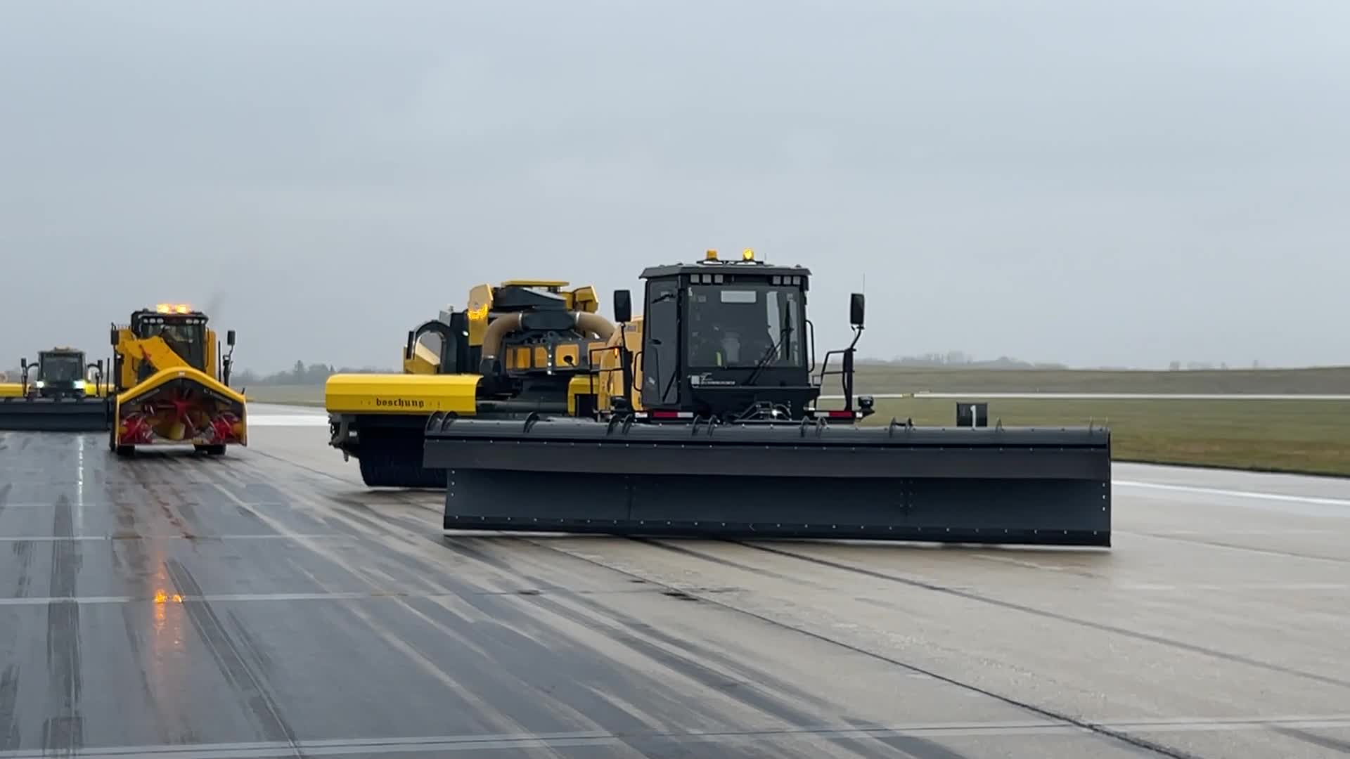 Crews at Ford Airport keep the runway clear on Nov. 25, 2024.