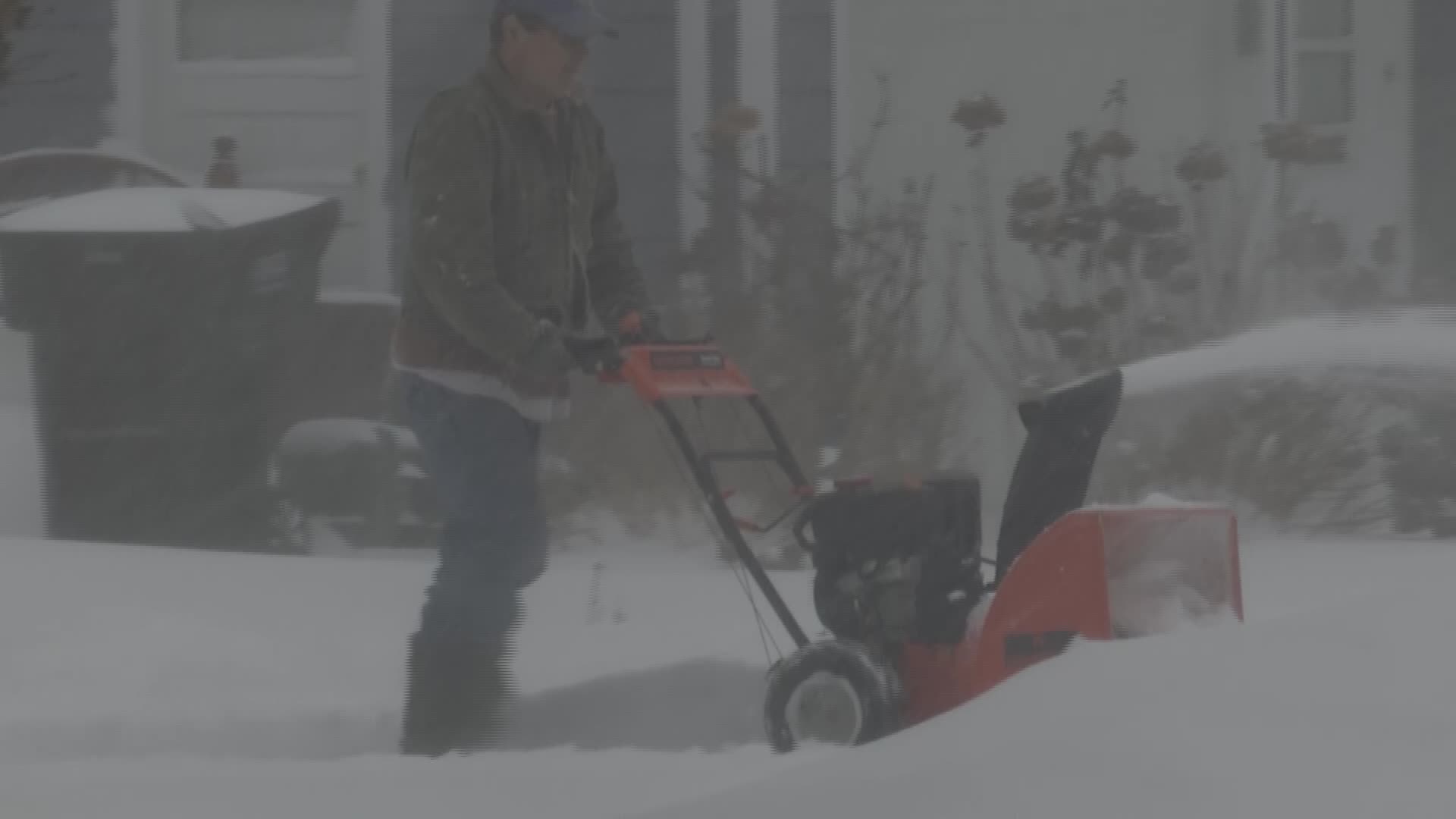 A snowblower clears the way. (Dec. 5, 2024)