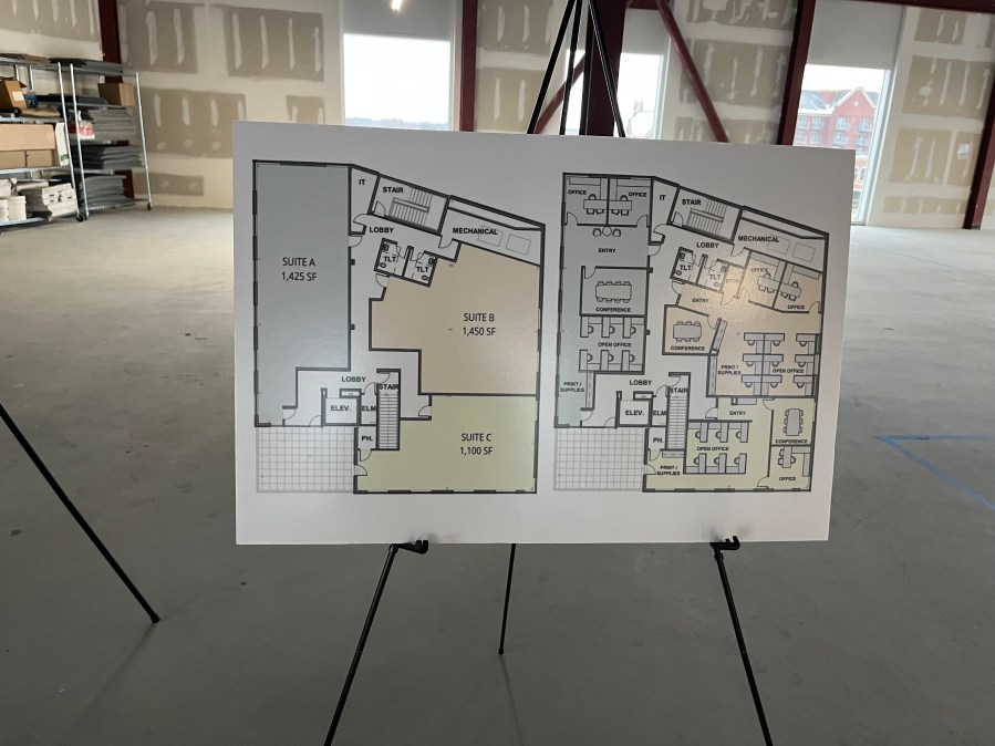 Renderings of potential build-outs for the third floor of the Next Center in downtown Holland. (Dec. 4, 2024)
