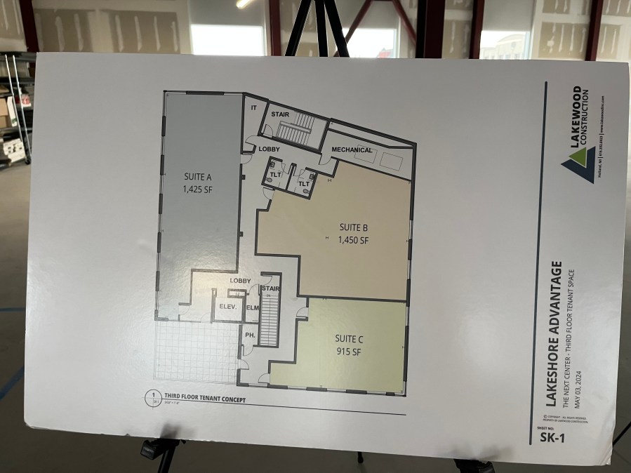 A rendering of a potential build-out for the third floor of the Next Center in downtown Holland. (Dec. 4, 2024)