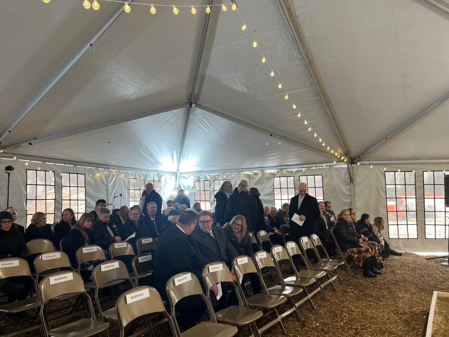 The groundbreaking ceremony for the Grand Rapids temple of The Church of Jesus Christ of Latter-day Saints. (Dec. 7, 2024)