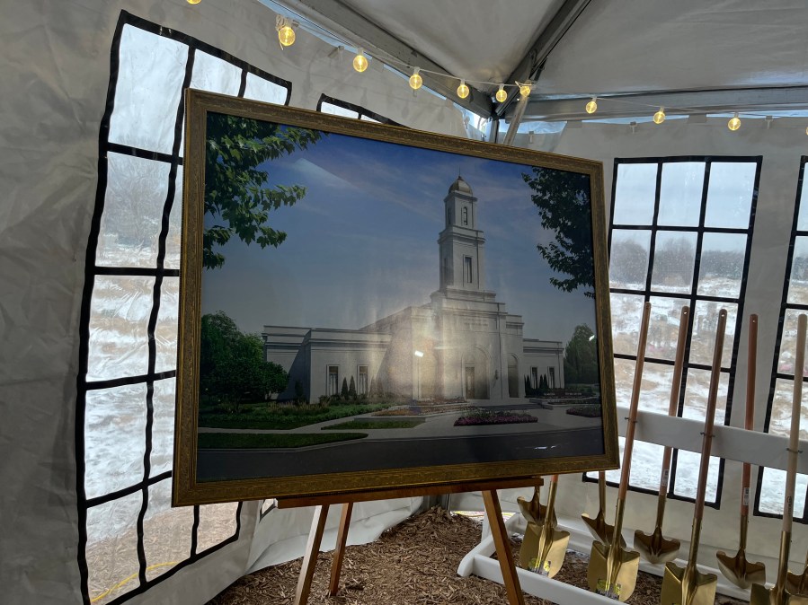 The groundbreaking ceremony for the Grand Rapids temple of The Church of Jesus Christ of Latter-day Saints. (Dec. 7, 2024)