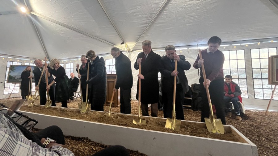 The groundbreaking ceremony for the Grand Rapids temple of The Church of Jesus Christ of Latter-day Saints. (Dec. 7, 2024)