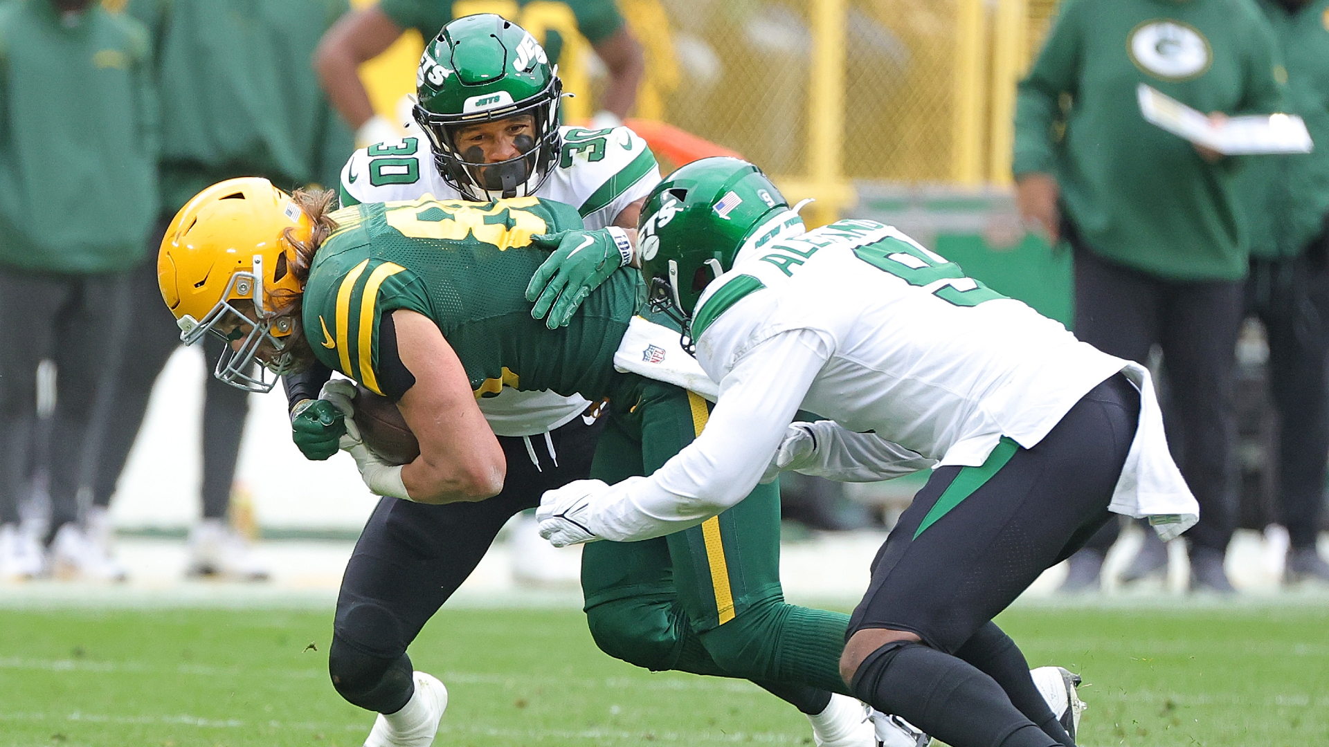 The Detroit Lions have signed linebacker Kwon Alexander, shown here in a 2022 file photo playing for the New York Jets. (Getty Images)