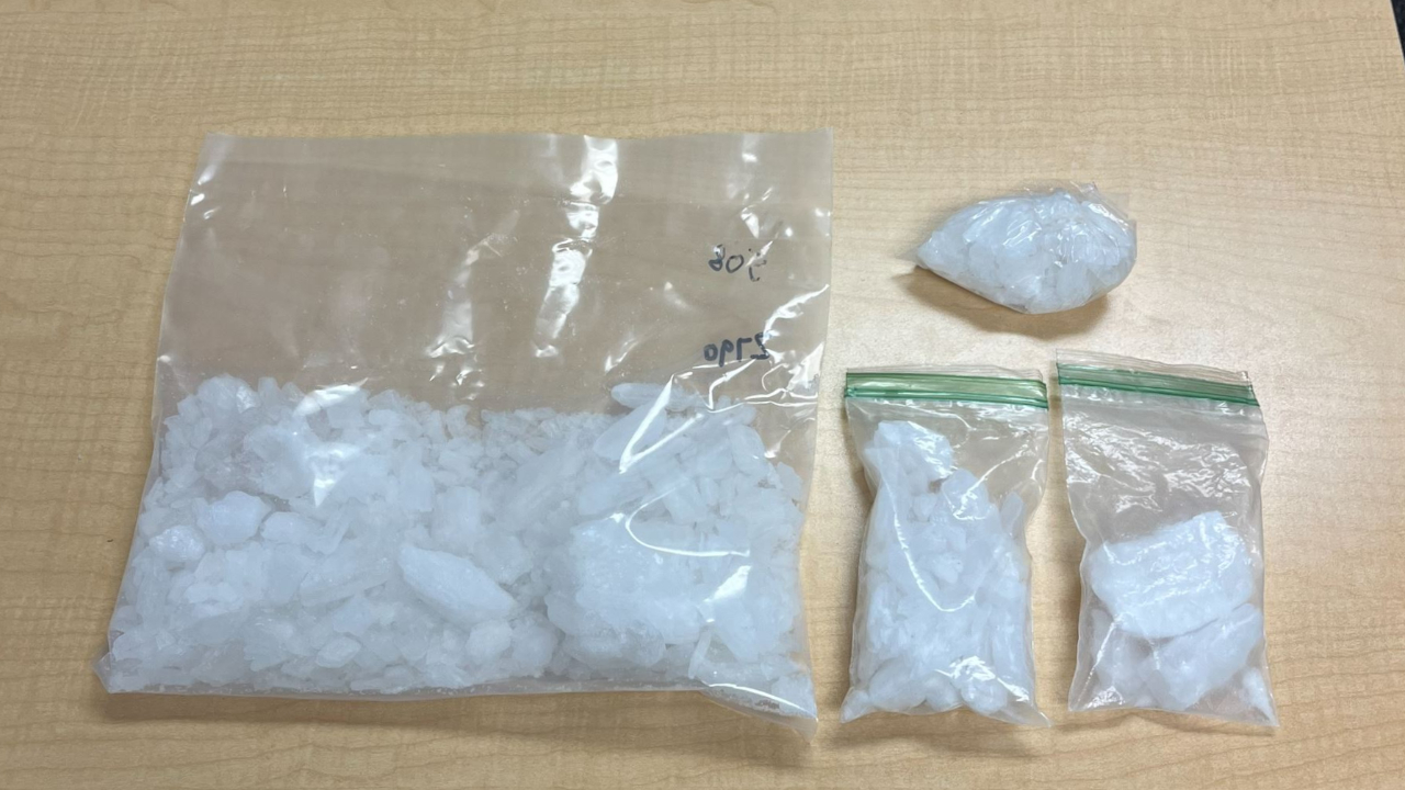 An evidence photo of meth seized in Almena Township on Nov. 27, 2024. (Courtesy Van Buren County Sheriff's Office)