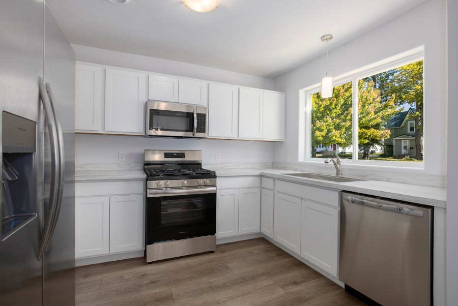 The Fisk family's home in Belding. (Courtesy Sable Homes)