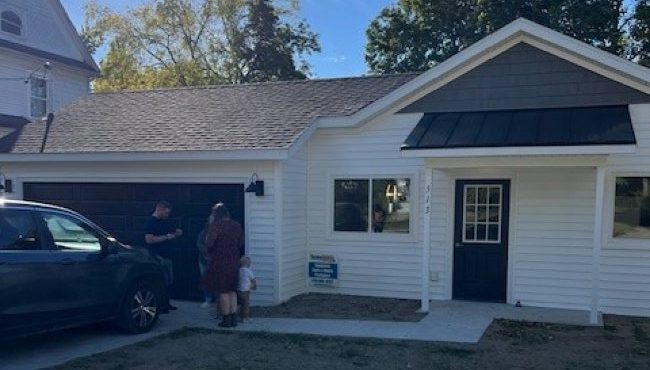 The Fisk family's home in Belding. (Courtesy Sable Homes)
