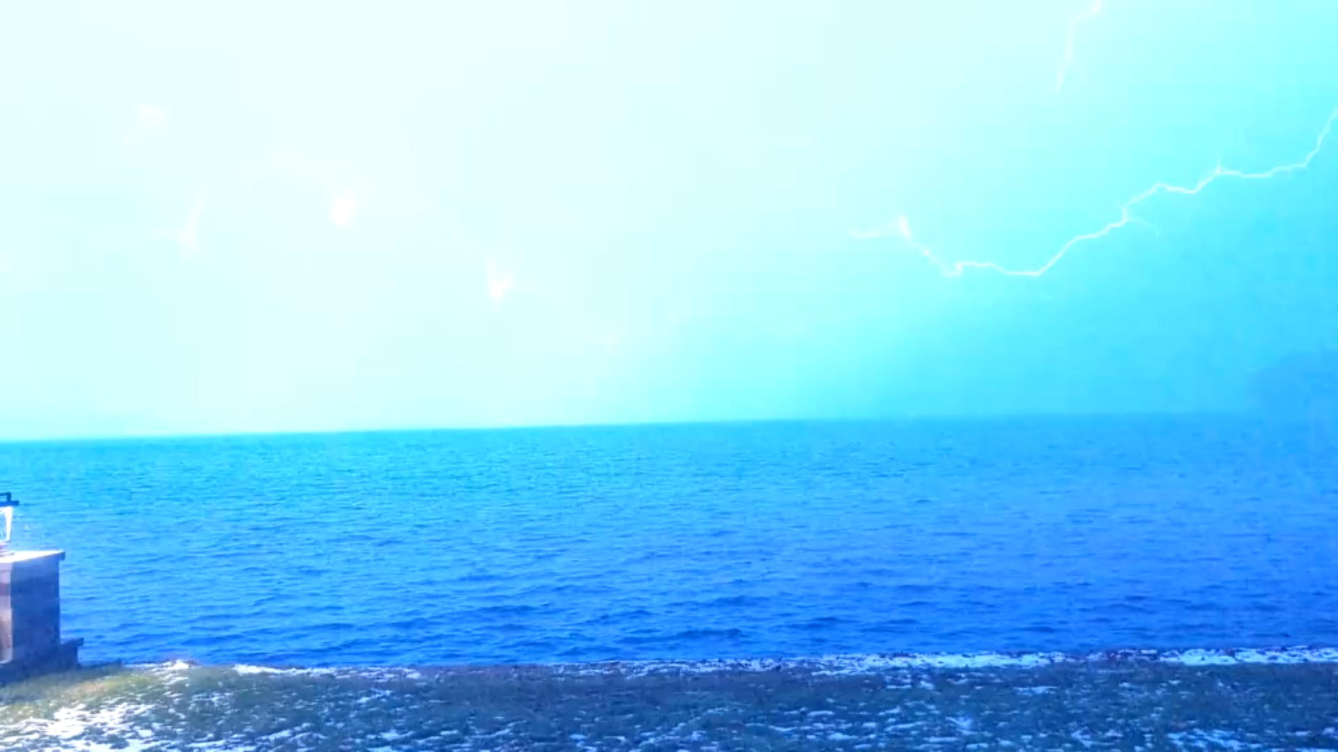 Lightning over Gun Lake on Dec. 4, 2024. (Courtesy Brian Newhouse)