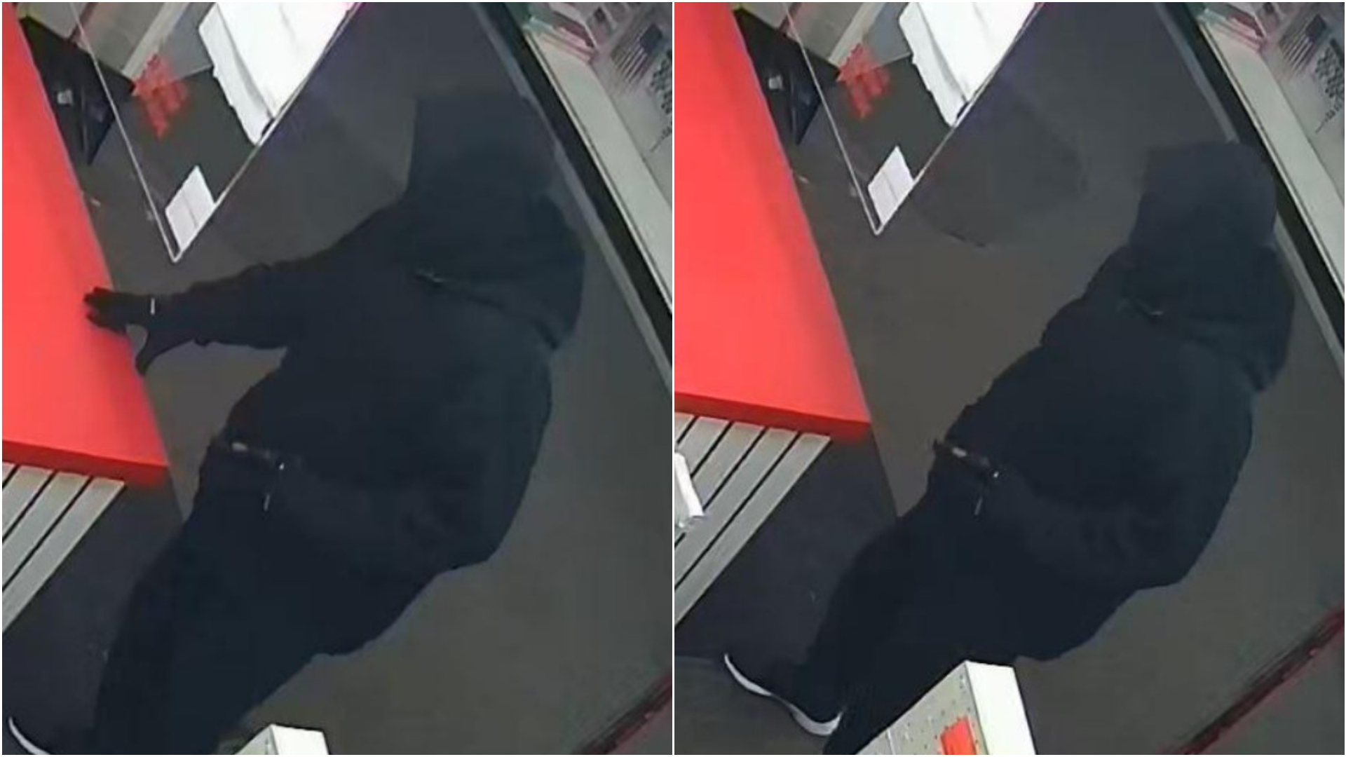 A screenshot of surveillance footage that caught a robbery in Kalamazoo. (Courtesy Kalamazoo Department of Public Safety)