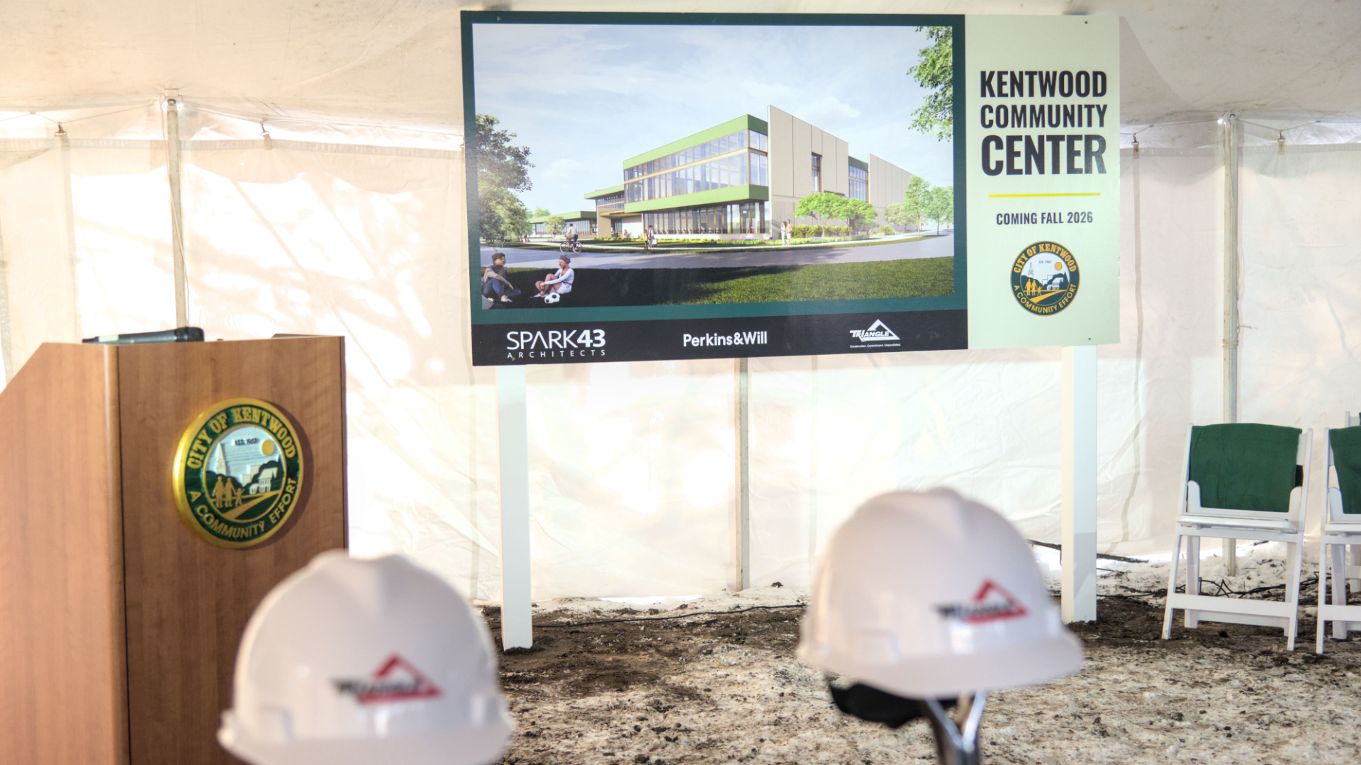 The Dec. 5, 2024, groundbreaking ceremony for the new Kentwood community center. (Courtesy City of Kentwood)