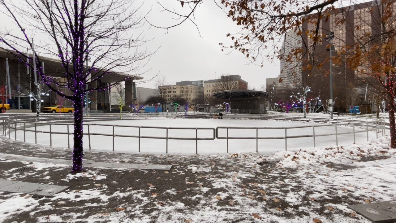 The ice rink at Rosa Parks Circle in Grand Rapids on Dec. 4. 2024.