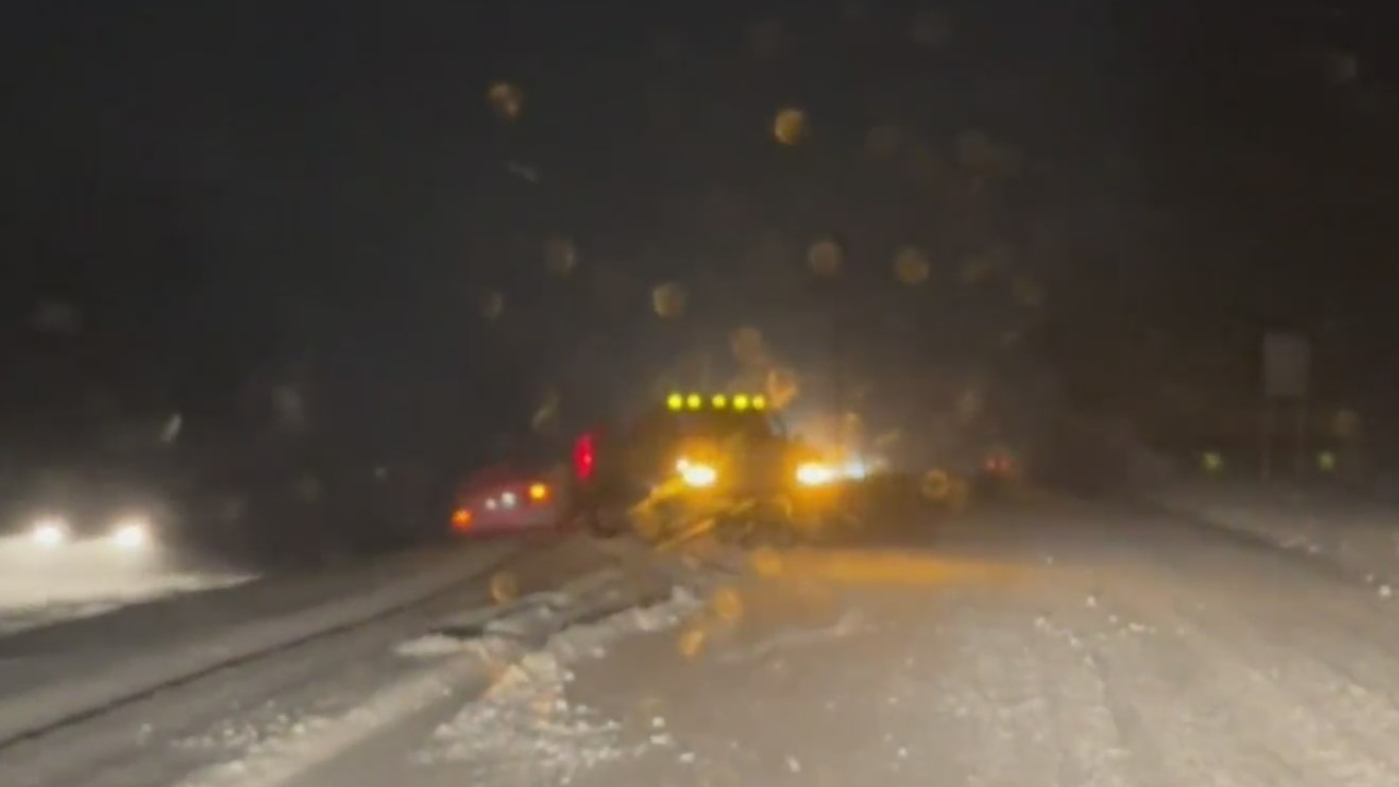 A crash on a snowy Ottawa County road on Dec. 5, 2024.
