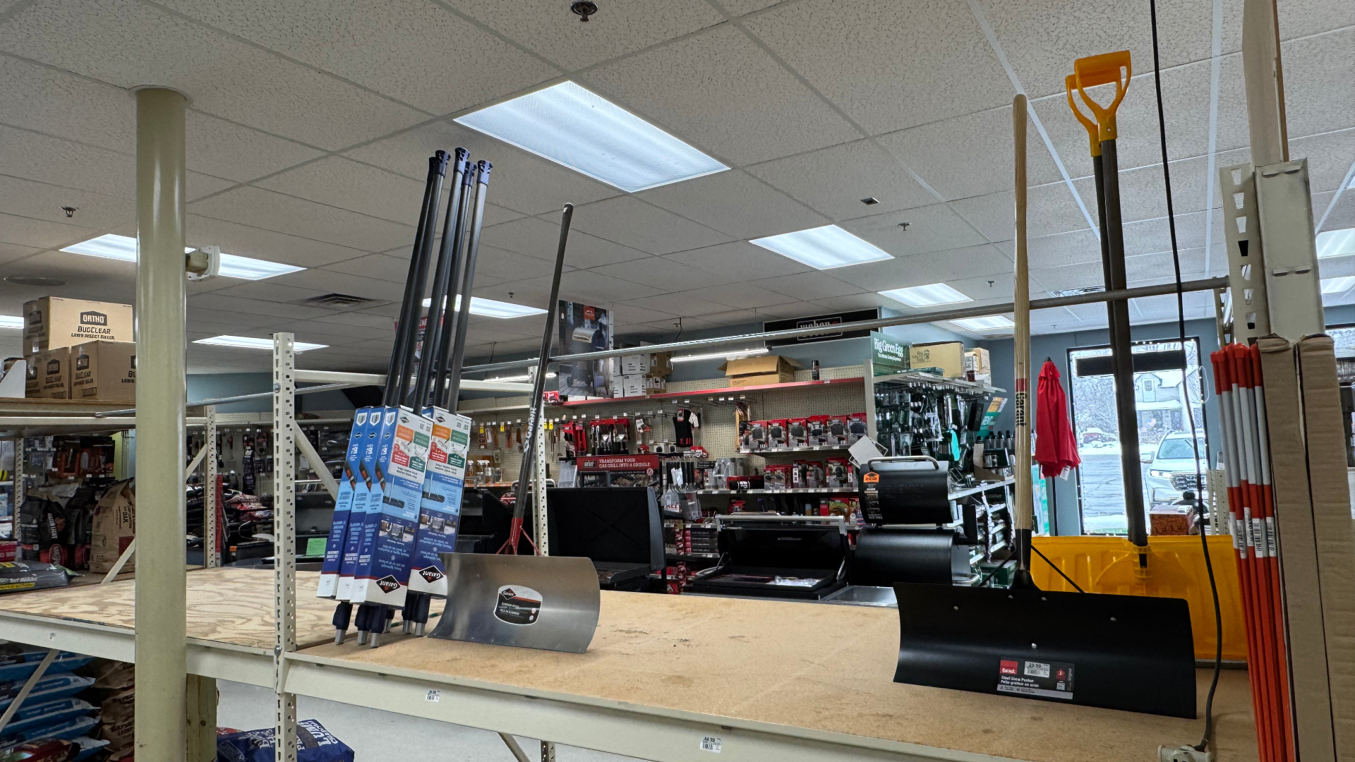 Ace Hardware in Zeeland sold most of its shovels since late last week when snowfall began. (Dec. 2, 2024)